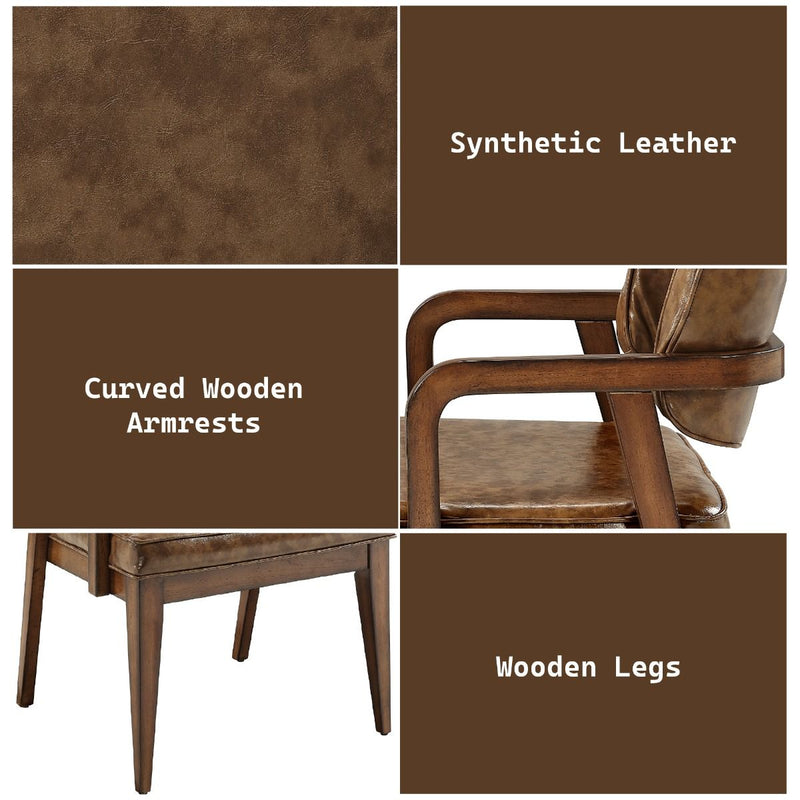 Harvey - Arm Chair (Set of 2) - Brown - R&R Furniture Gallery (Fountain Valley, CA)