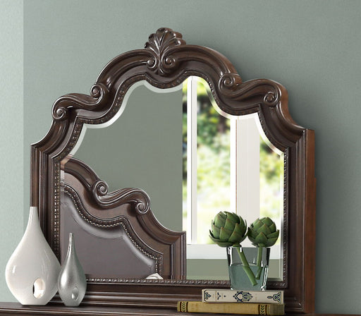 Ornate Mirror - Mahogany - R&R Furniture Gallery (Fountain Valley, CA)