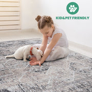 Payas - 6' X 9' Traditional Area Rug - Cream / Anthracite - R&R Furniture Gallery (Fountain Valley, CA)