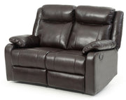 Glory Furniture Ward reclining loveseat for two, with plush cushions and reclining features in a modern living room setting.