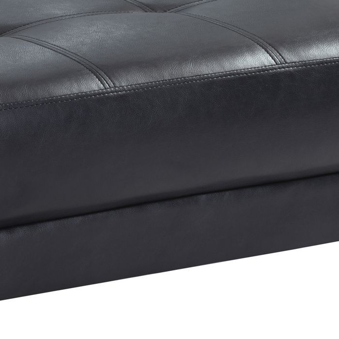 Contemporary upholstered ottoman from Glory Furniture with plush fabric and sleek design, ideal for living room decor.