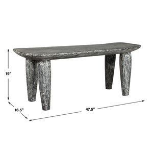 Fade To Black - Wood Bench - Black / White