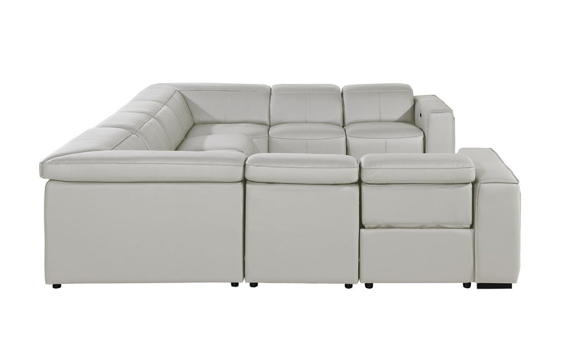 1224 - 8-Piece U-Shaped Sectional Sofa In With 4 Power Recliners & Power Headrests