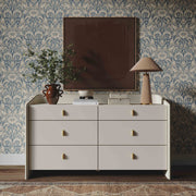 Collins - 6-Drawer Dresser - Cream - R&R Furniture Gallery (Fountain Valley, CA)