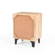 Solid Wood Vintage Nightstand With Handcrafted Detailing - Natural - R&R Furniture Gallery (Fountain Valley, CA)