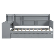 Daybed With 3 Drawers USB Ports And Desk - R&R Furniture Gallery (Fountain Valley, CA)