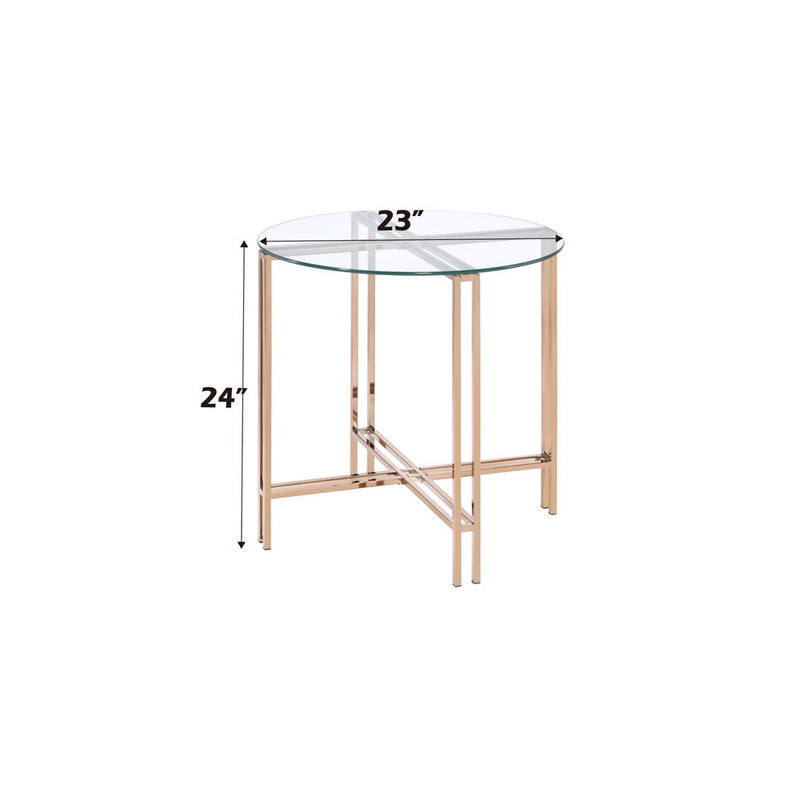 Veises - End Table - Champagne - R&R Furniture Gallery (Fountain Valley, CA)