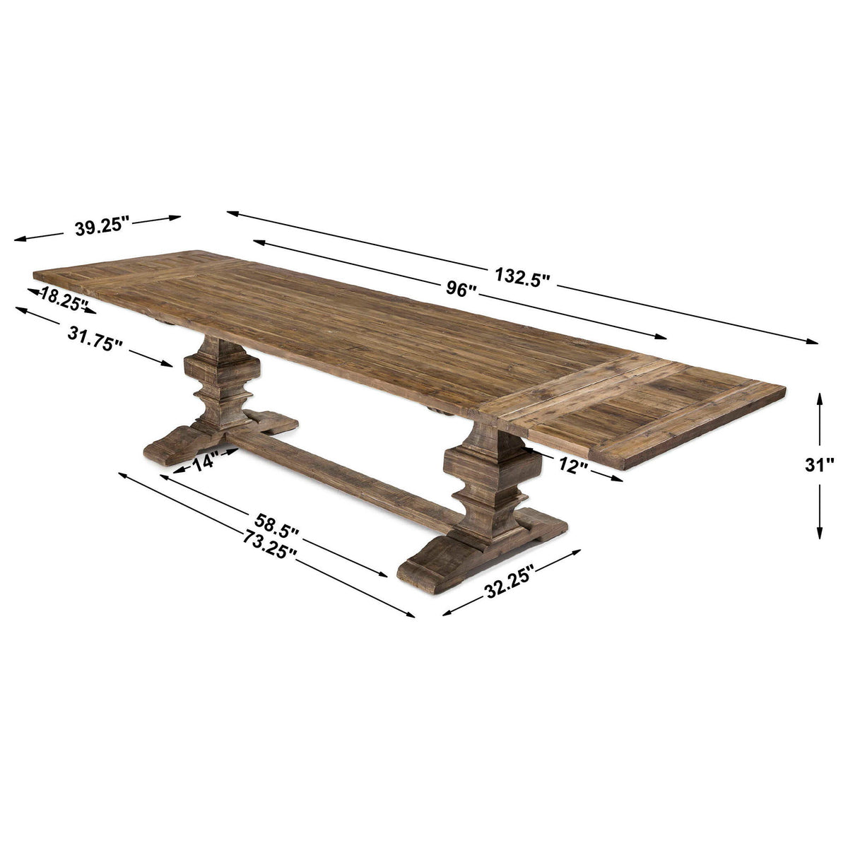 Baldrick - Extension Dining Table