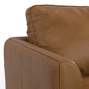Livingston upholstered stationary sofa by Simpli-Home with plush fabric and comfortable armrests, perfect for living room seating.