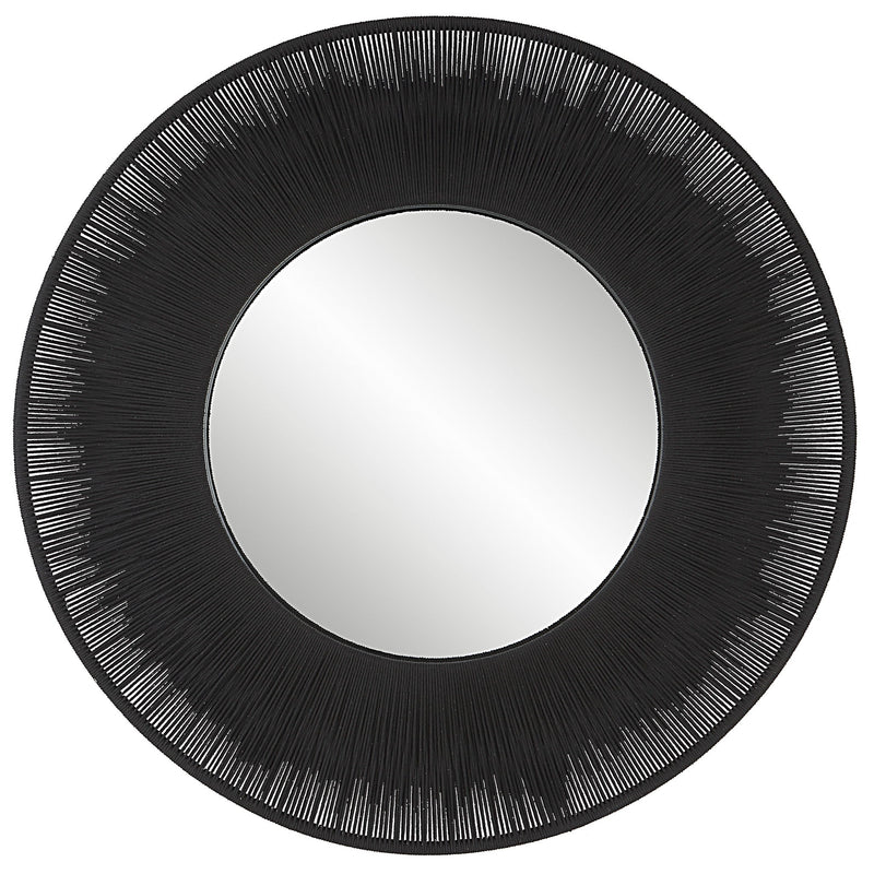 Round wall mirror with sailor's knot design from Uttermost, featuring a nautical-inspired frame for coastal or maritime decor.