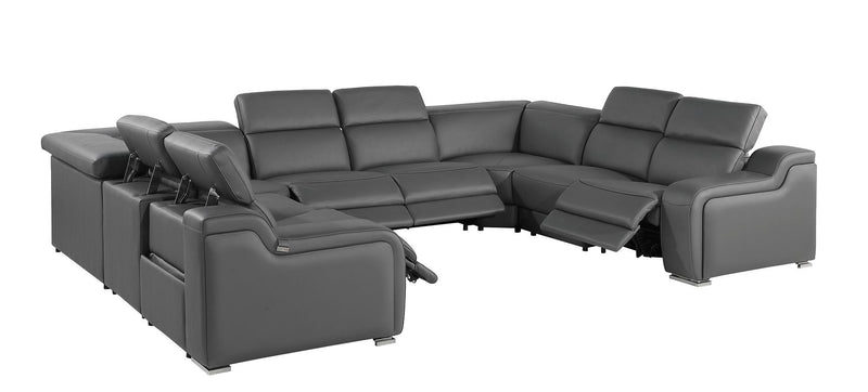 1116 - 8-Piece U-Shaped Sectional Sofa In With 4 Power Recliners & Power Headrests