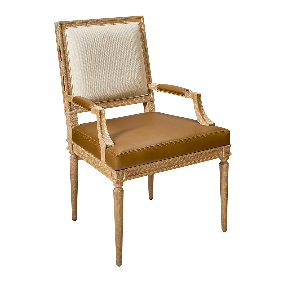 French Connection - Armchair (Set of 2) - Woodtone / Beige