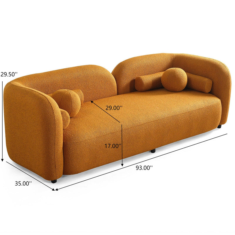 Donna - Japandi Design Boucle Sofa - R&R Furniture Gallery (Fountain Valley, CA)