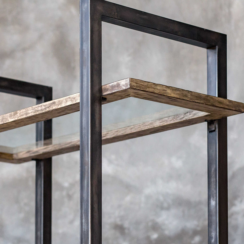 Olwyn - Industrial Etagere - Dark Brown