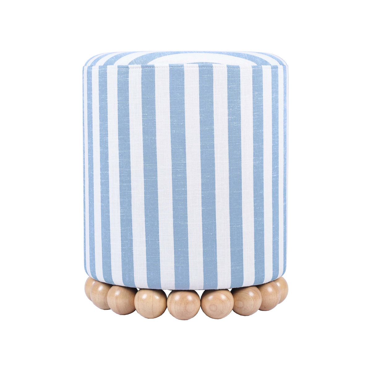 Dex - Striped Linen Ottoman - R&R Furniture Gallery (Fountain Valley, CA)