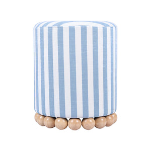 Dex - Striped Linen Ottoman - R&R Furniture Gallery (Fountain Valley, CA)