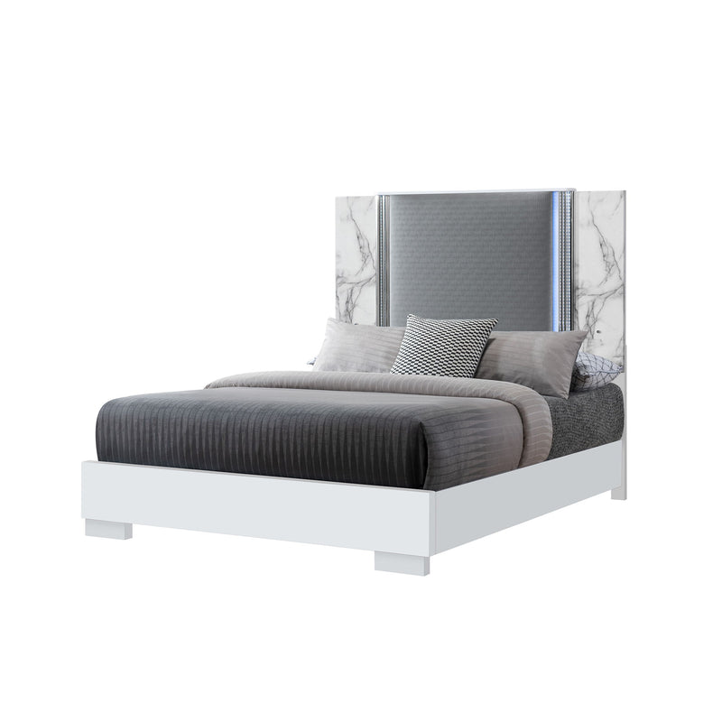 Moon - Modern Bed With LED Accent Lighting - R&R Furniture Gallery (Fountain Valley, CA)