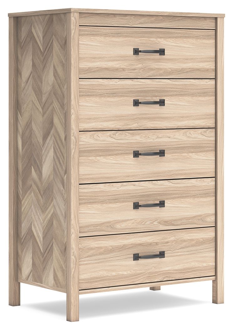 Battelle - Five Drawer Chest - Tan - R&R Furniture Gallery (Fountain Valley, CA)