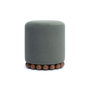 TOV Furniture Dex Performance Vegan Mohair Ottoman upholstered in plush, beige vegan mohair fabric, modern home decor accent.
