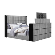 Isaiah - Bed With TV Lift-LED Speakers And Fireplace - R&R Furniture Gallery (Fountain Valley, CA)