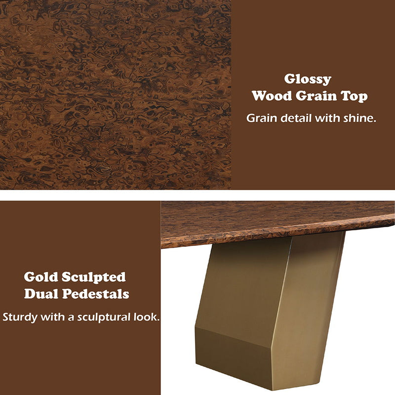 Jamonica - Dining Table - Brown / Gold - R&R Furniture Gallery (Fountain Valley, CA)