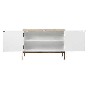 Weimar - 2 Door Cabinet - White / Woodtone