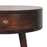 Circular Shaped Bedside Table - Walnut - R&R Furniture Gallery (Fountain Valley, CA)