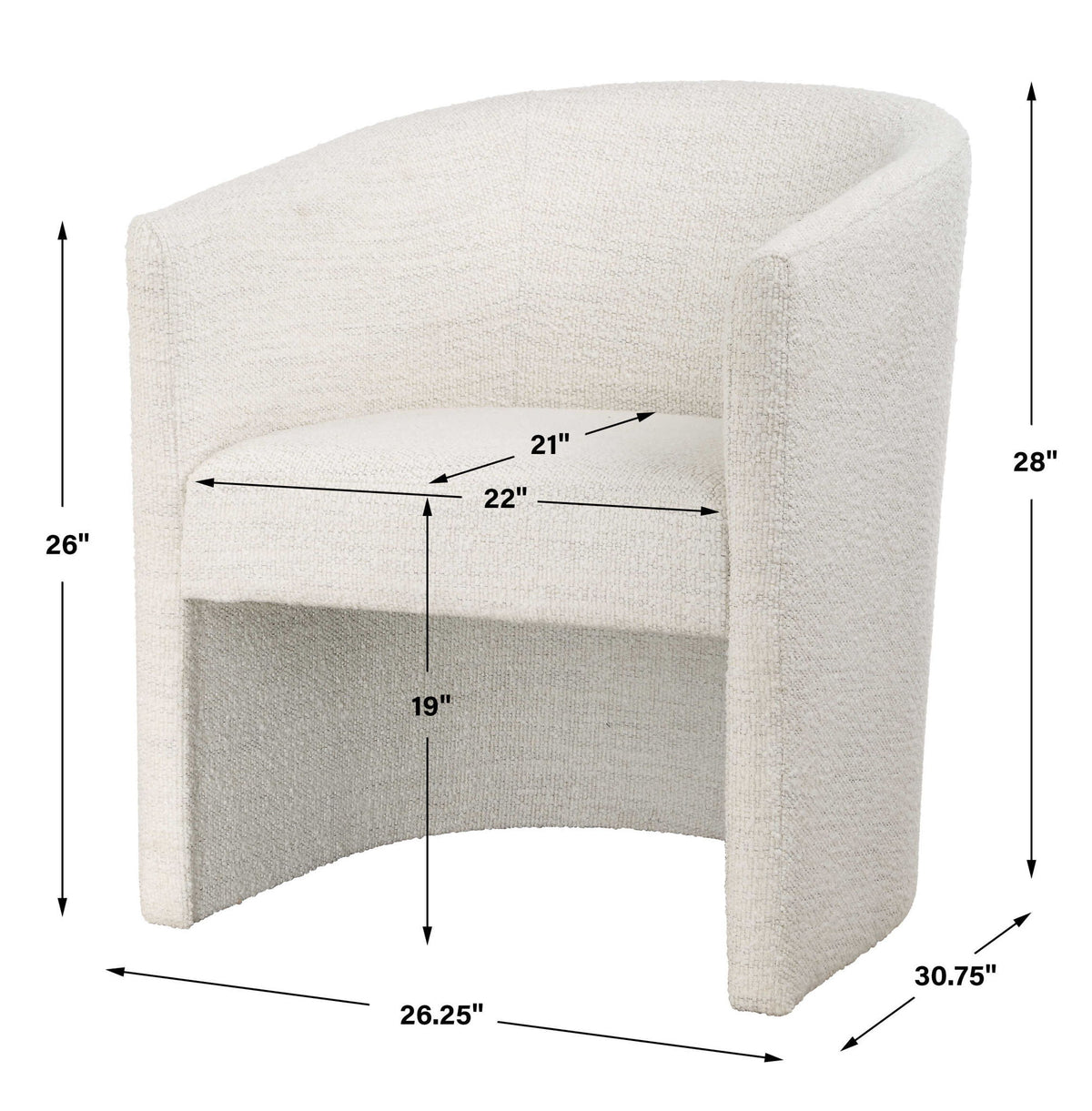 Encompass - White Fabric Dining Chair
