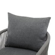 Modern Curved Aluminum Lounge Chair With Stylish Rope Weave Design And Cushioned Comfort For Outdoor - R&R Furniture Gallery (Fountain Valley, CA)