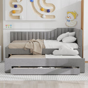 Upholstered Daybed With Trundle And 3 Drawers - R&R Furniture Gallery (Fountain Valley, CA)