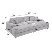 Hilde - Sectional Sofa With 4 Pillows - R&R Furniture Gallery (Fountain Valley, CA)