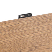 Alisen 2-drawer Napa Grove accent nightstand by Classic Home with wood finish and modern design, featuring sleek drawer handles.