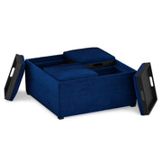 Avalon - Square Coffee Table, Storage Ottoman - R&R Furniture Gallery (Fountain Valley, CA)