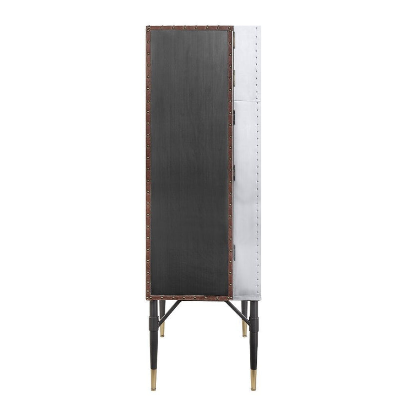 Yoela - Wine Cabinet - Leather & Aluminum - R&R Furniture Gallery (Fountain Valley, CA)