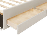 Upholstered Design Platform Bed With Trundle - R&R Furniture Gallery (Fountain Valley, CA)
