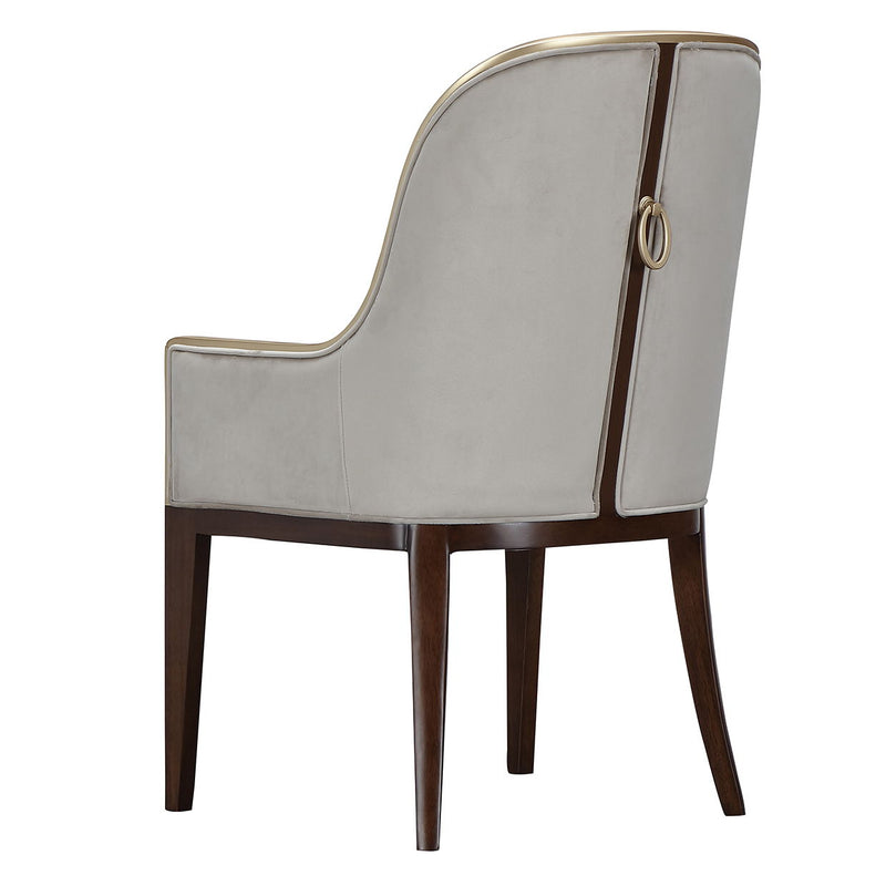 Houston - Dining Arm Chair - Porcini / Walnut - R&R Furniture Gallery (Fountain Valley, CA)