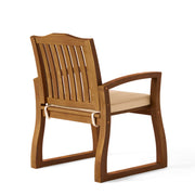 Della - Wood Armchair (Set of 2) Outdoor Dining Chairs - Cream - R&R Furniture Gallery (Fountain Valley, CA)