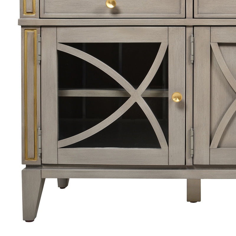 Dauphin - TV Stand Storage Display Console Table - Gray Cashmere - R&R Furniture Gallery (Fountain Valley, CA)