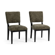 Set of two Classic Home Arima dining chairs with wooden legs and upholstered seats, modern and stylish for dining room decor.