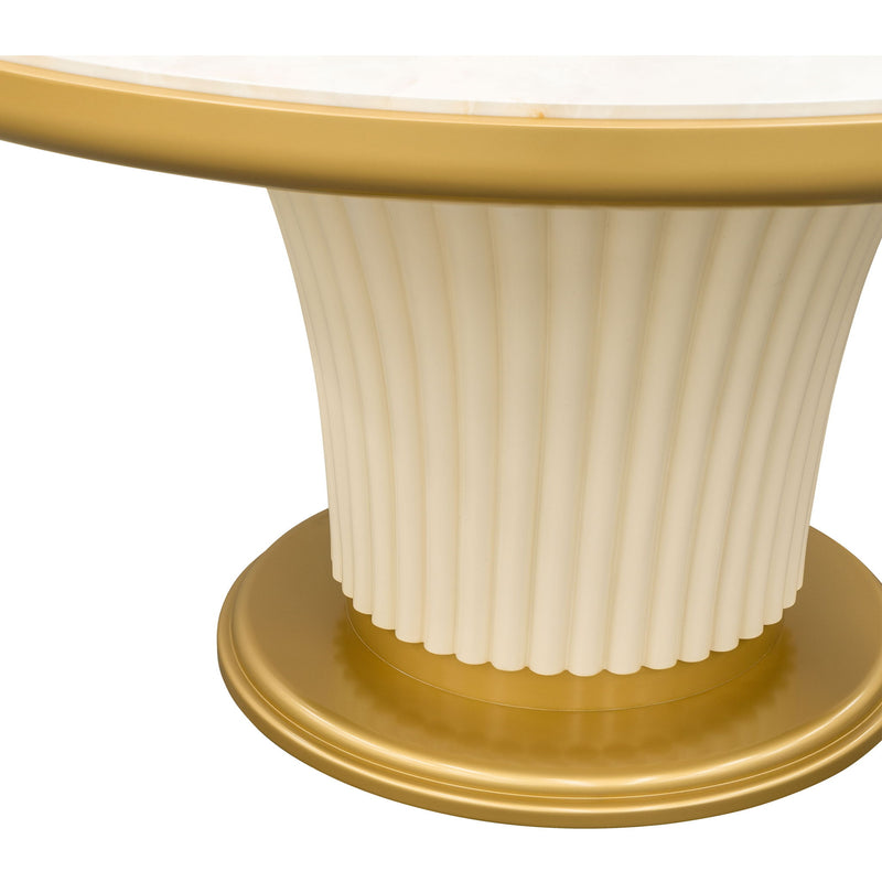Scotts Square - Round Dining Table - Light Champagne - R&R Furniture Gallery (Fountain Valley, CA)