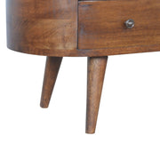 Solid Wood Rounded Entertainment Unit - R&R Furniture Gallery (Fountain Valley, CA)