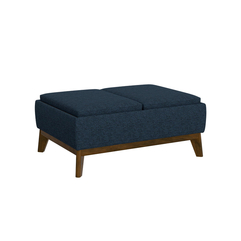 Reversible Tray Ottoman - Blue - R&R Furniture Gallery (Fountain Valley, CA)