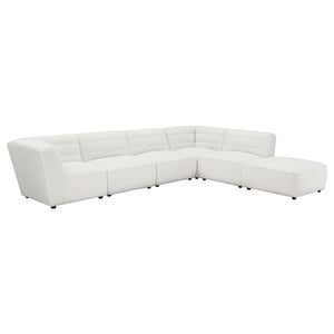 Sunny - Square Upholstered Ottoman - Ivory