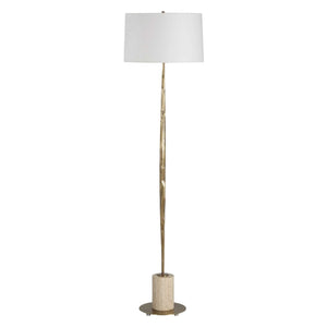 Halen - Brass Floor Lamp - Brass,Gold