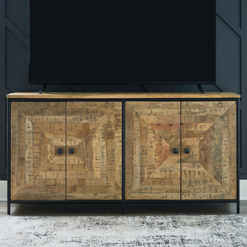 Camney - Accent Cabinet - Brown / Black - R&R Furniture Gallery (Fountain Valley, CA)