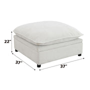 Marisa - Modular Ottoman With Storage - Beige Boucle - R&R Furniture Gallery (Fountain Valley, CA)