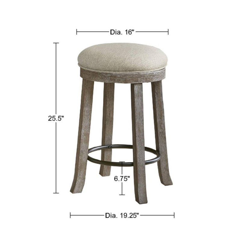Swivel Counter Stool - Cream / Reclaimed Gray - R&R Furniture Gallery (Fountain Valley, CA)