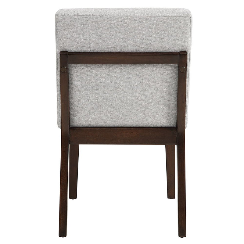 Edwyn - Side Chair (Set of 2) - Gray Fabric & Brown - R&R Furniture Gallery (Fountain Valley, CA)