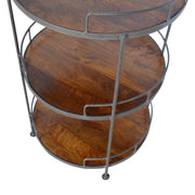 Round Butler Tray Table - Chestnut - R&R Furniture Gallery (Fountain Valley, CA)
