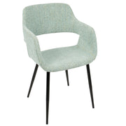 Lumi Source Margarite mid-century modern dining chair set of 2 with sleek wooden legs and upholstered seats.